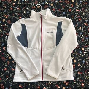 Columbia retro women’s White and Blue Fleece Jacket